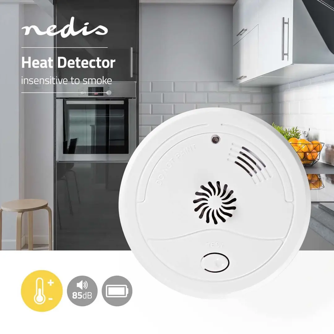 Nedis Hittemelder Wit - 1 Jaar batterij - 85 dB