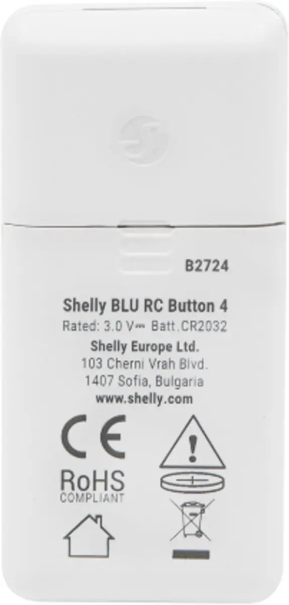 Shelly BLU RC Button 4 ZB - Wit