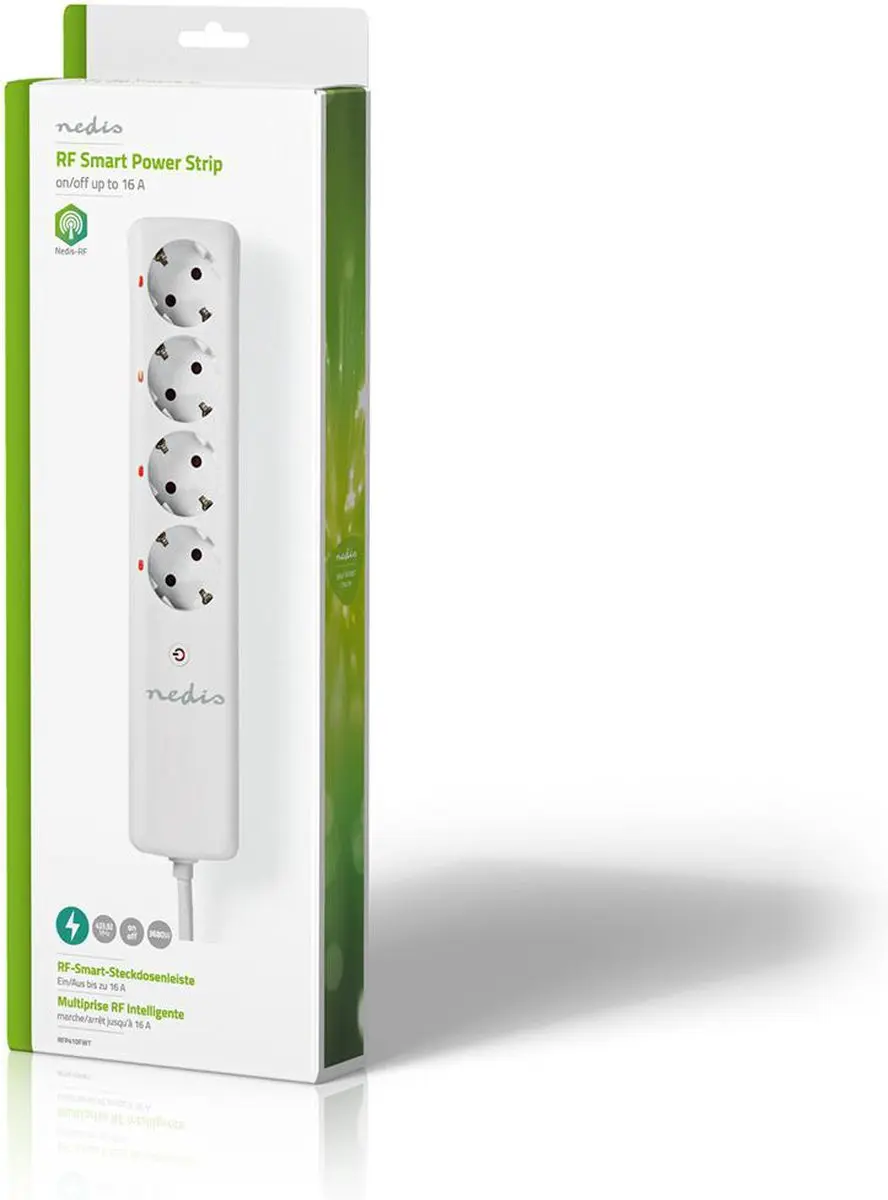 Nedis RF-stekker 433 MHz 3680W Type F - Wit