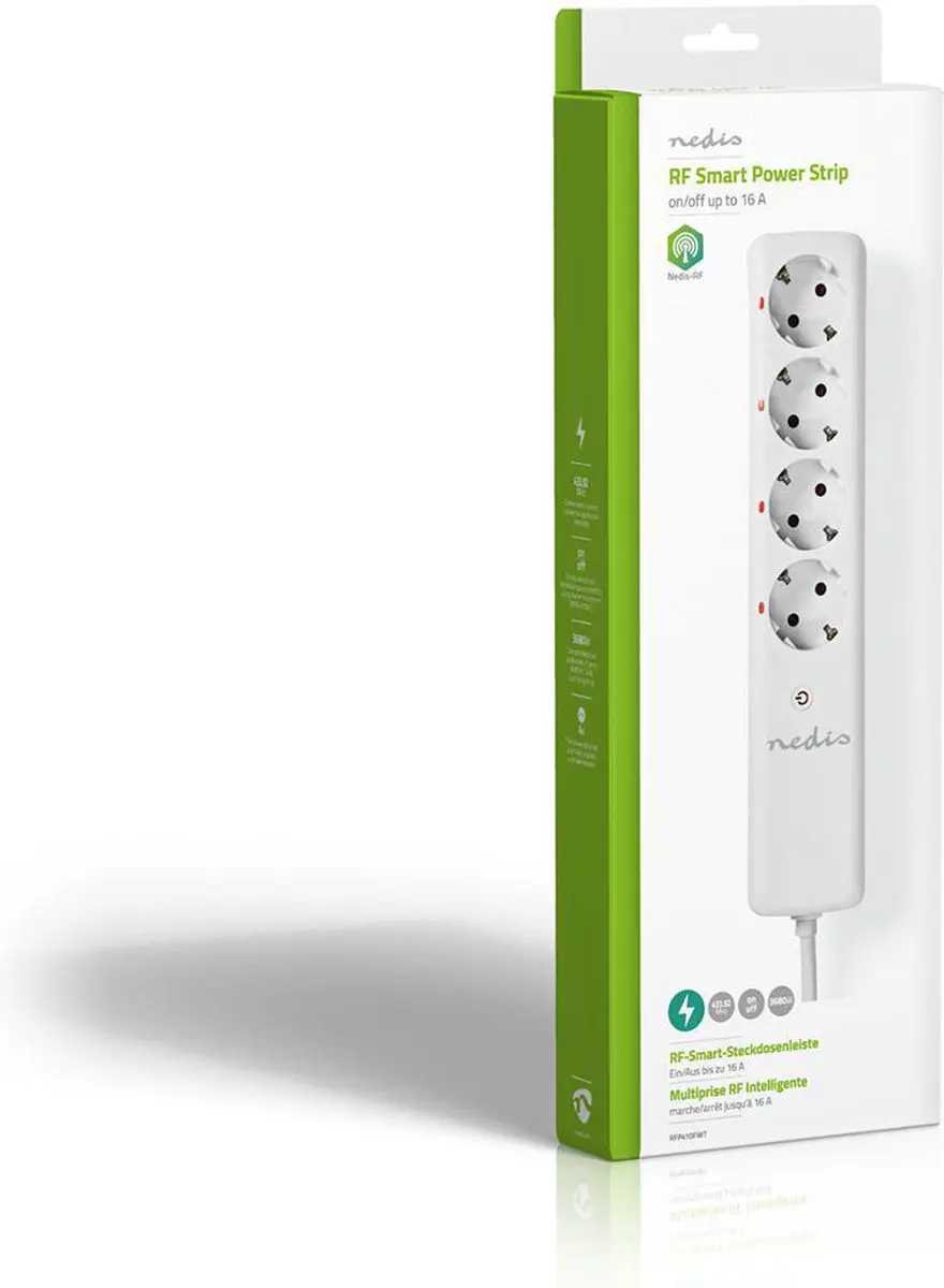 Nedis RF-stekker 433 MHz 3680W Type F - Wit