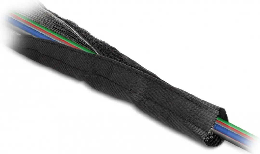 Delock EMI Afscherming Gevlochten Slang 1m x 16mm - Zwart