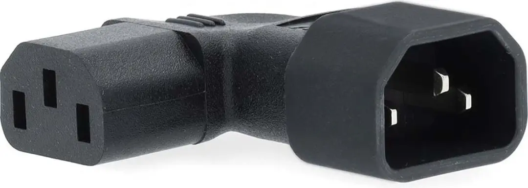 Nedis IEC-320-C13 Verlengstekker - Gehoekt - Zwart