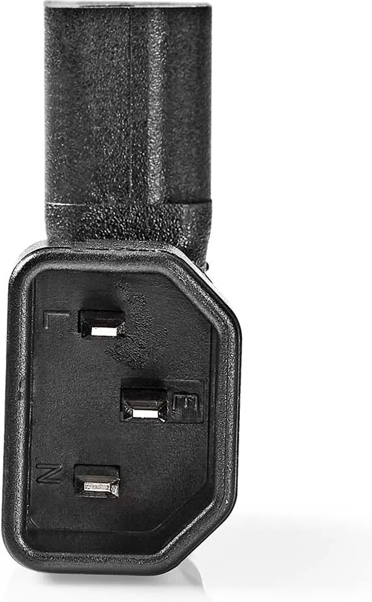 Nedis IEC-320-C13 Verlengstekker - Gehoekt - Zwart
