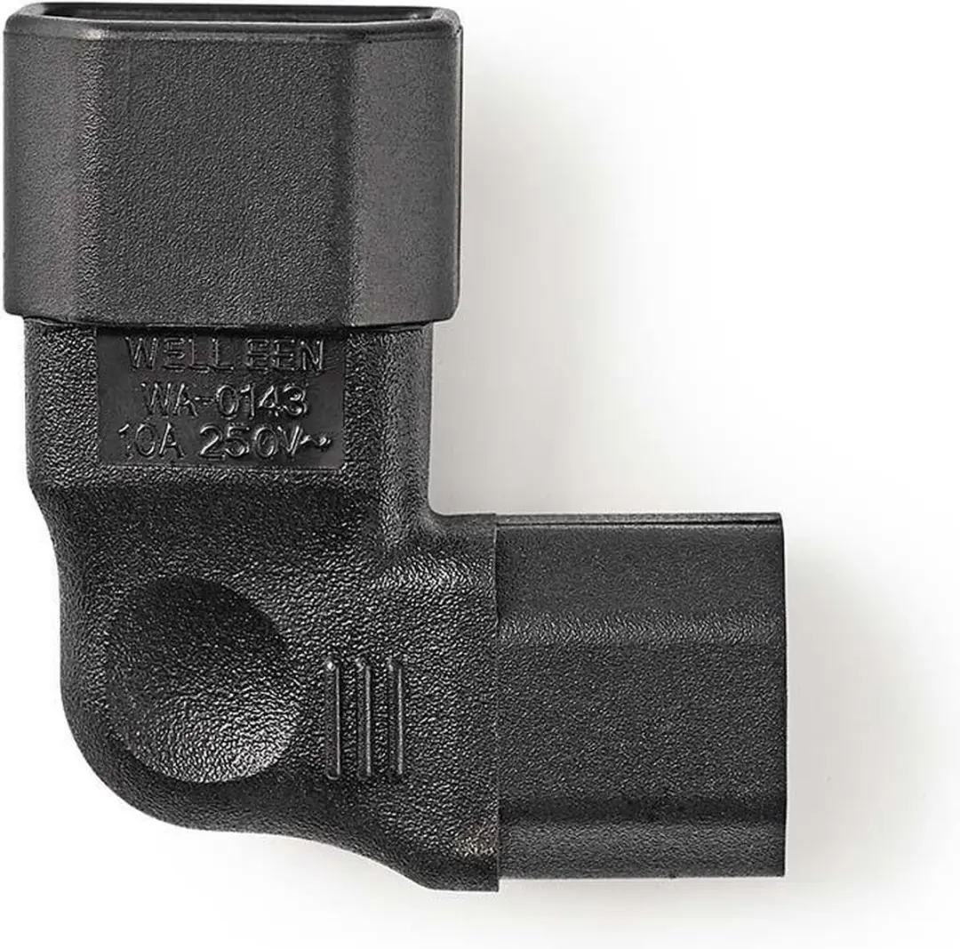 Nedis IEC-320-C13 Verlengstekker - Gehoekt - Zwart