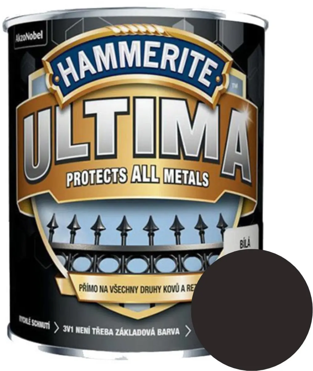 Hammerite Ultima 0,75 Antracit Gladde Lak