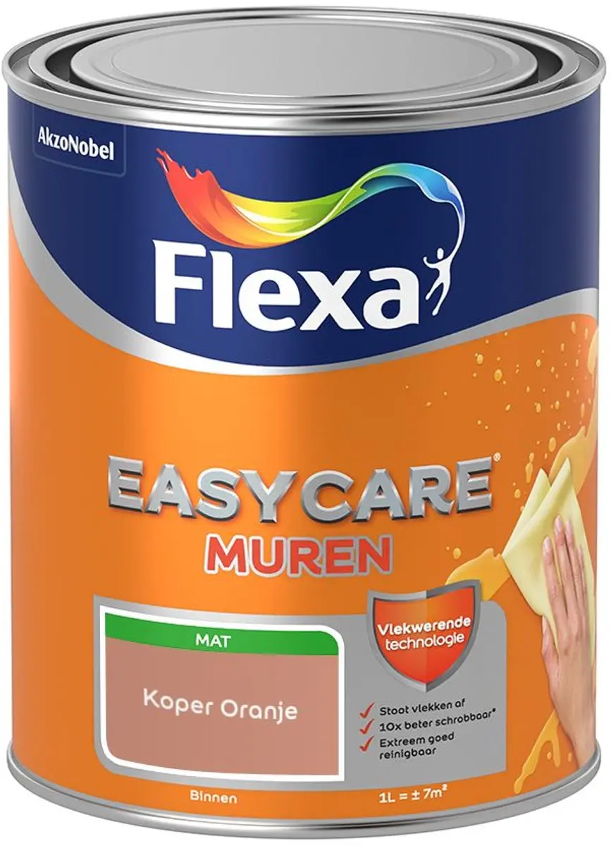 Flexa Easycare Muren Koper Oranje Mengverf 1L