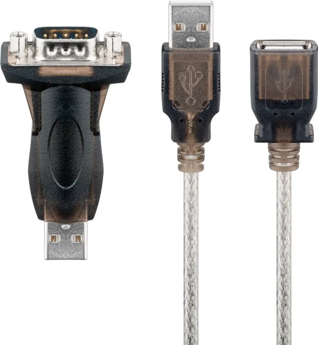 Goobay USB Serial RS232 Converter Mini, Transparent 1.5 m