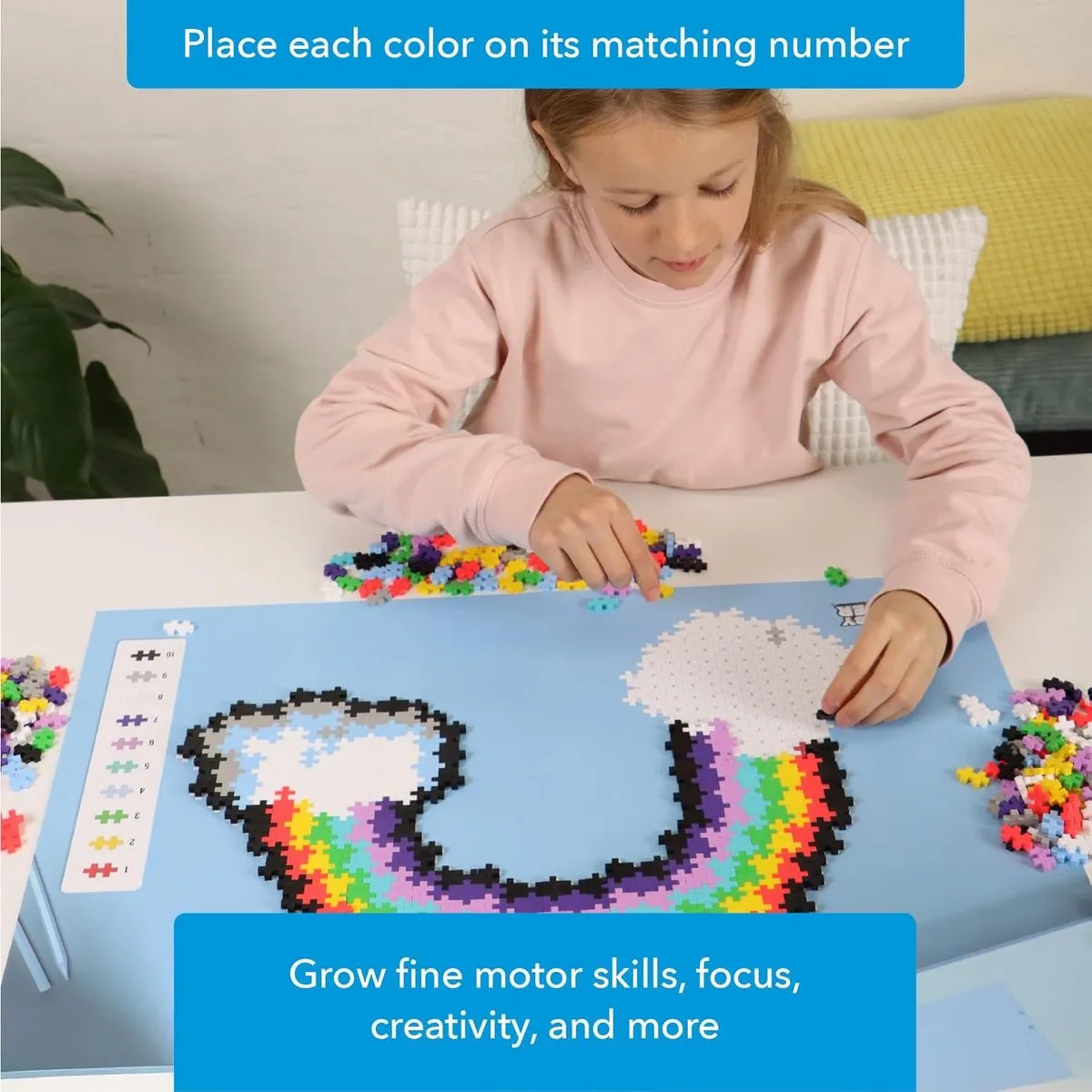 Plus-Plus Puzzle by Number Regenboog 500 Stuks - 3913