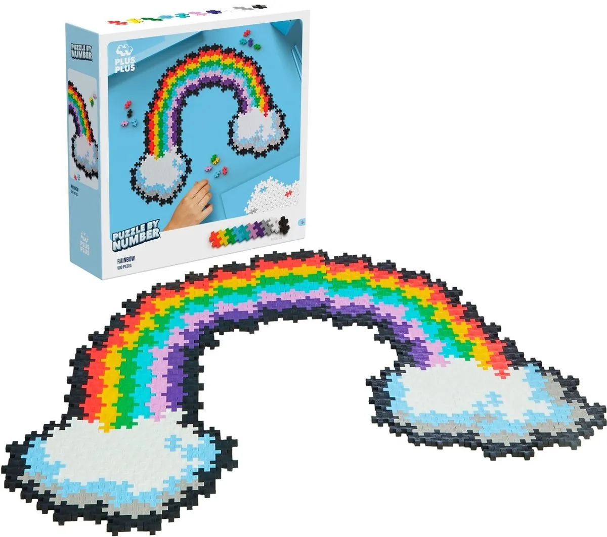 Plus-Plus Puzzle by Number Regenboog 500 Stuks