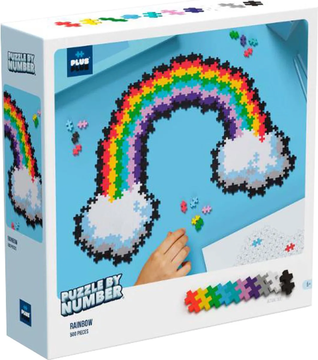 Plus-Plus Puzzle by Number Regenboog 500 Stuks - 3913