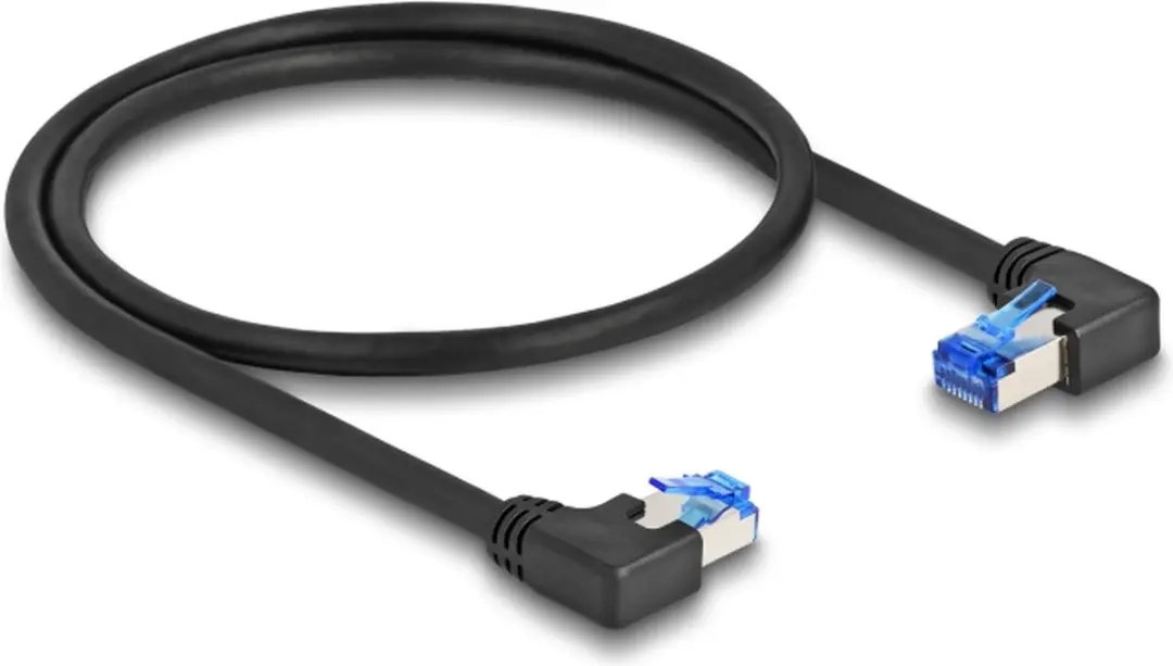 Delock SFTP CAT6a Netwerkkabel Haaks 0,5m - Zwart