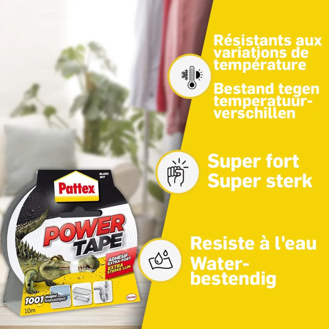 Pattex Power Tape 25m Wit - Ducttape 1 Stuk