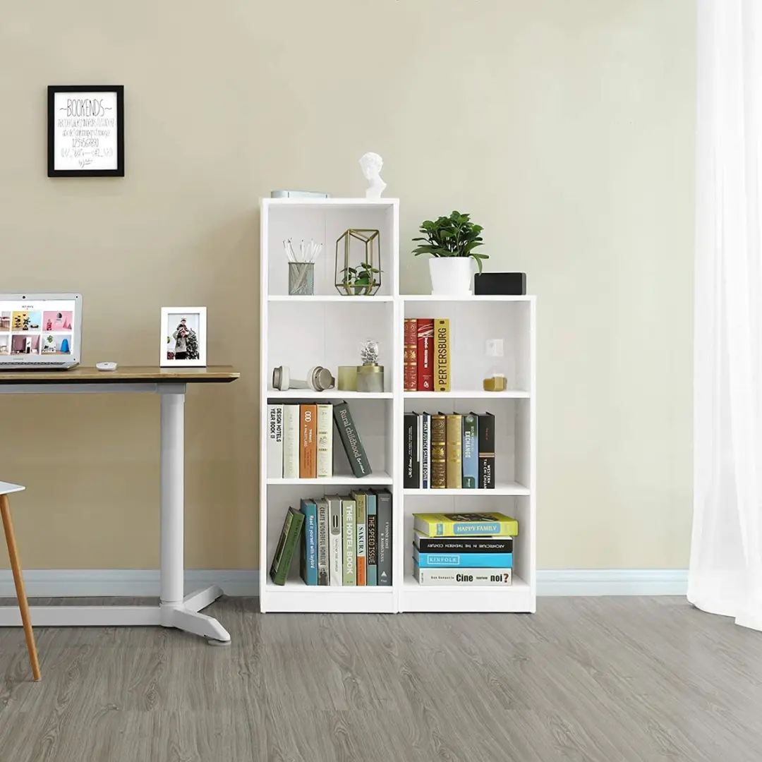 Songmics Boekenkast LBC104W 4 Vakken - 40x24x121,5cm Wit