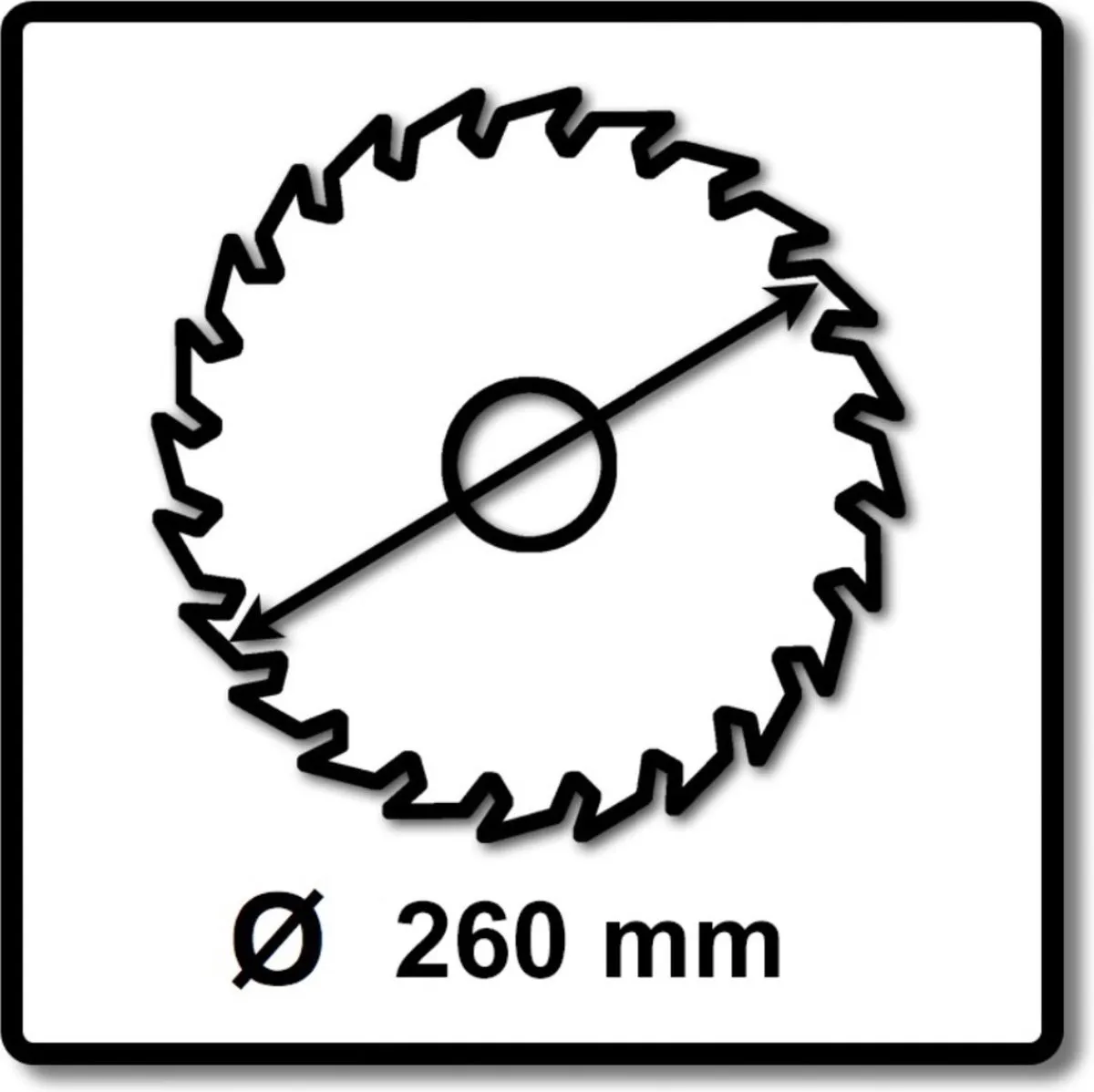 Makita B-32801 Afkortzaagblad Hout 260mm 60T