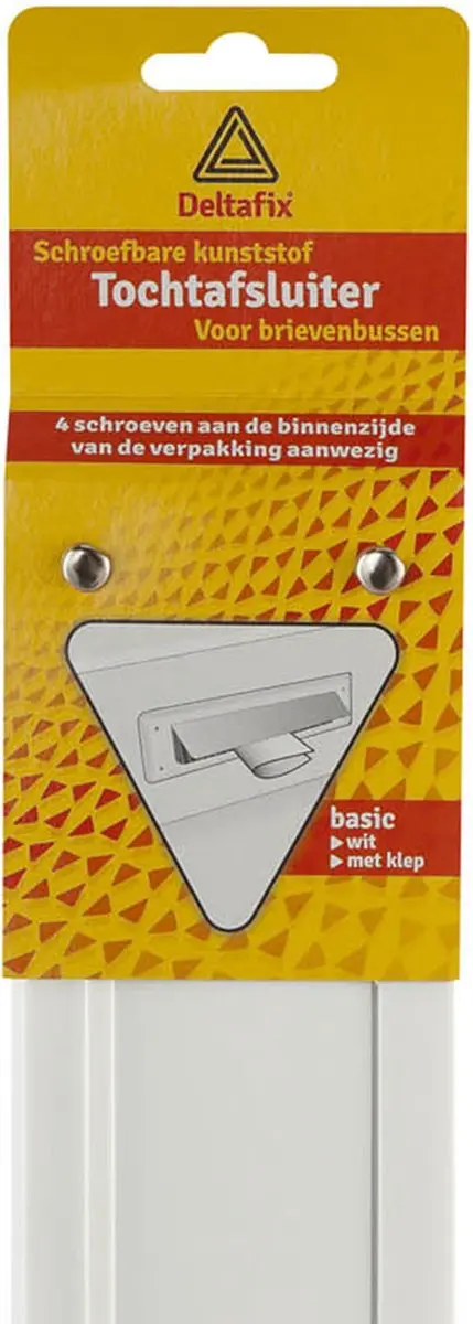 Deltafix Brievenbusplaat met klep - Wit
