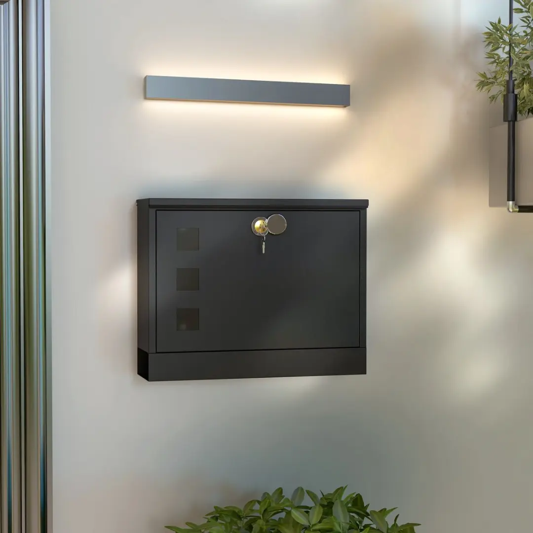 Homcom Briefkast B80-015V00 - Zwart