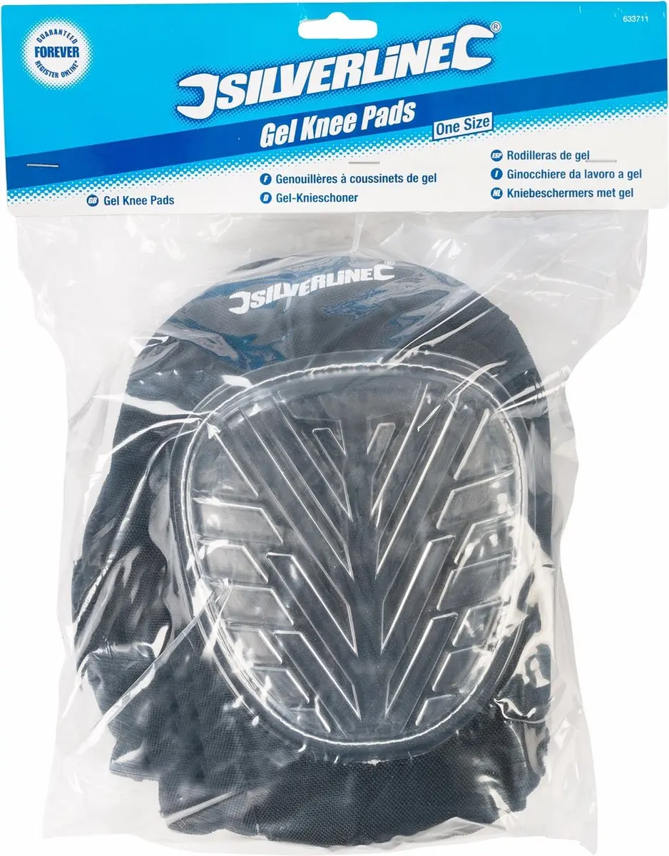 Silverline Gel Kniebeschermers - One Size - Zwart