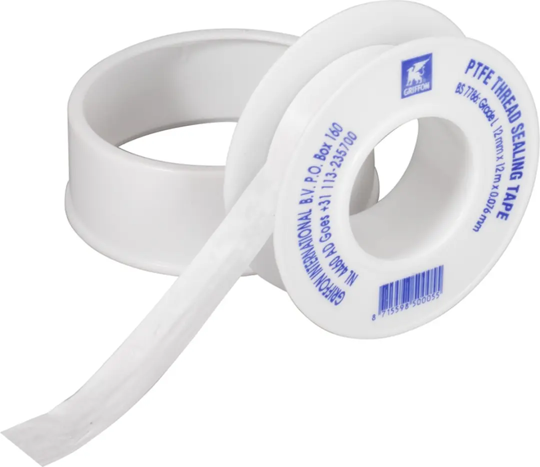 Griffon PTFE Afdichtingstape 12mm x 12m - Wit