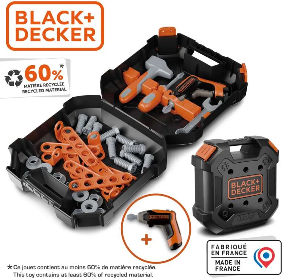 Smoby Black & Decker Bricolo Case - Gereedschapset Zwart/Rood