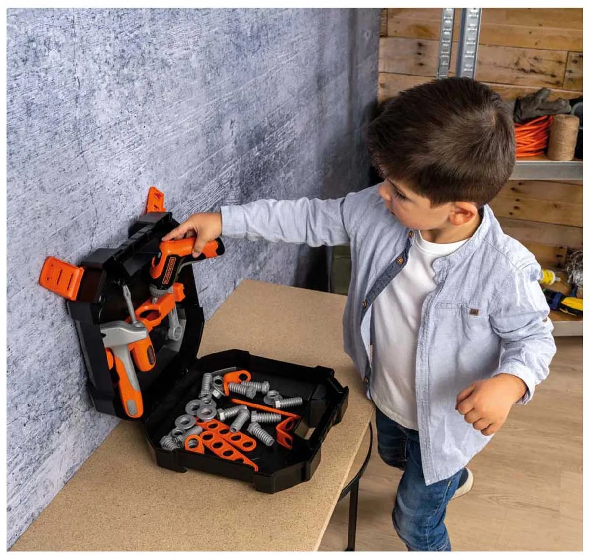 Smoby Black & Decker Bricolo Case - Gereedschapset Zwart/Rood
