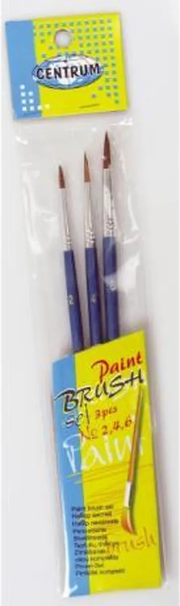 Centrum Penselen Set 3-delig - Acryl - Multi