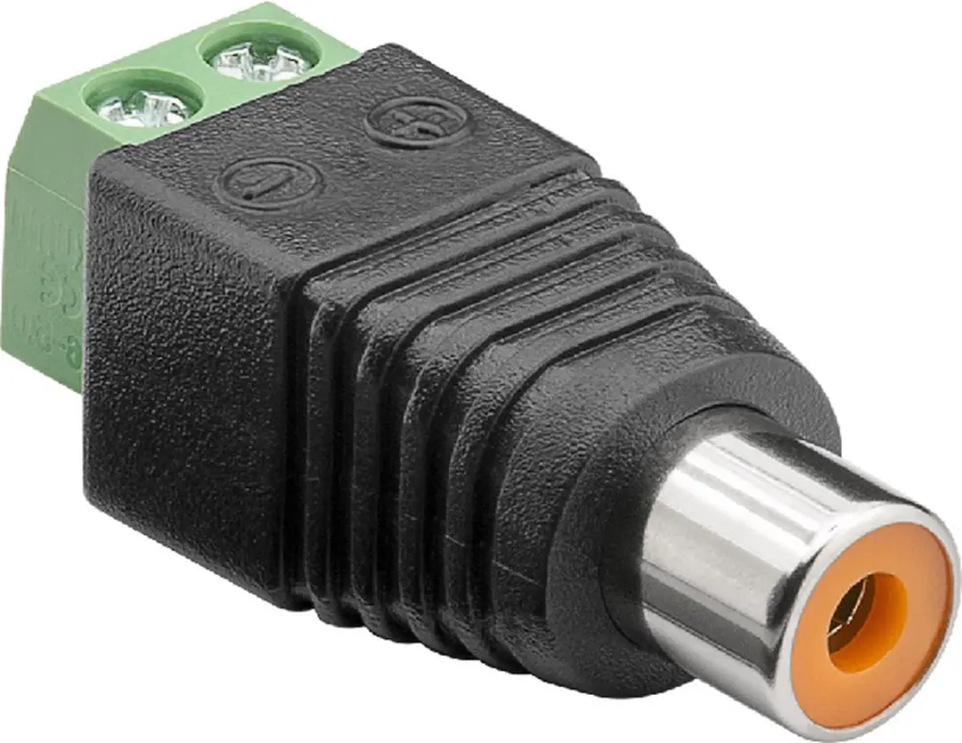 Goobay Schroefbare Mono Tulp Connector - Zwart