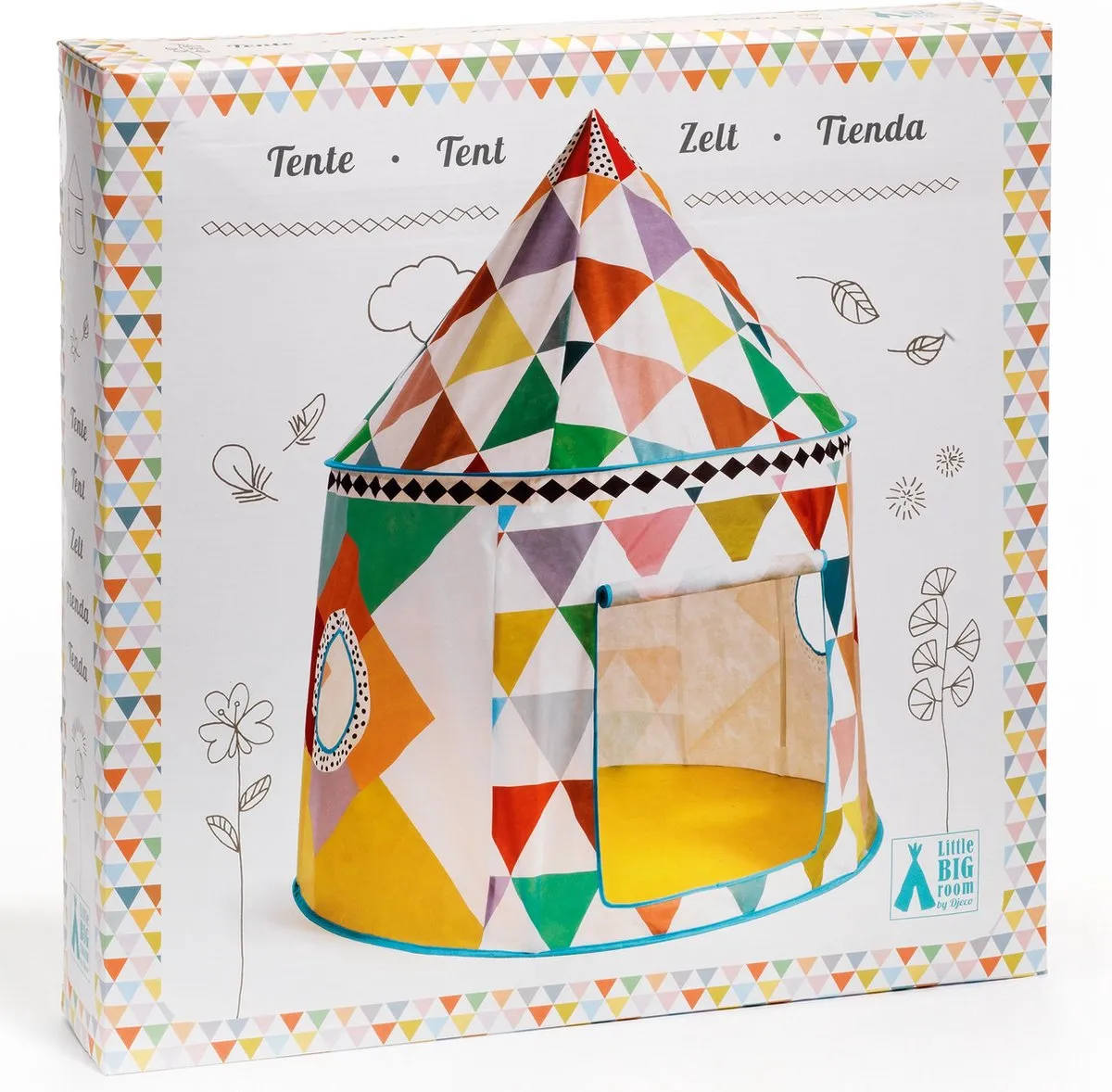Djeco Kleurrijke Speeltent 130x106cm - Multi - afbeelding 6 van 6