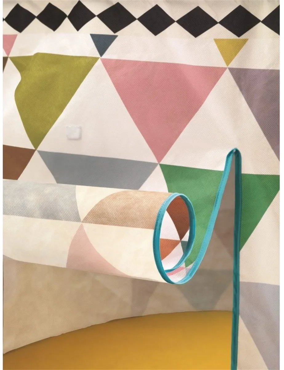 Djeco Kleurrijke Speeltent 130x106cm - Multi - afbeelding 2 van 6