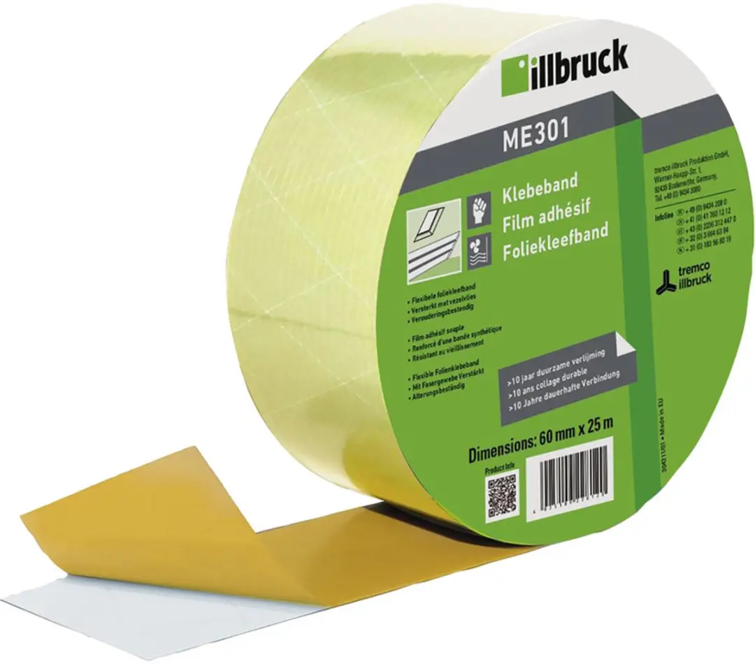 Illbruck Foliekleefband ME301 60mmx25m - Grijs