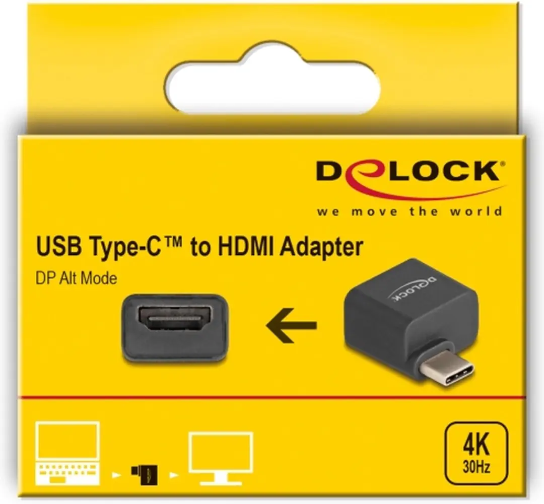 Delock USB Type-C naar HDMI Adapter 4K - Zwart