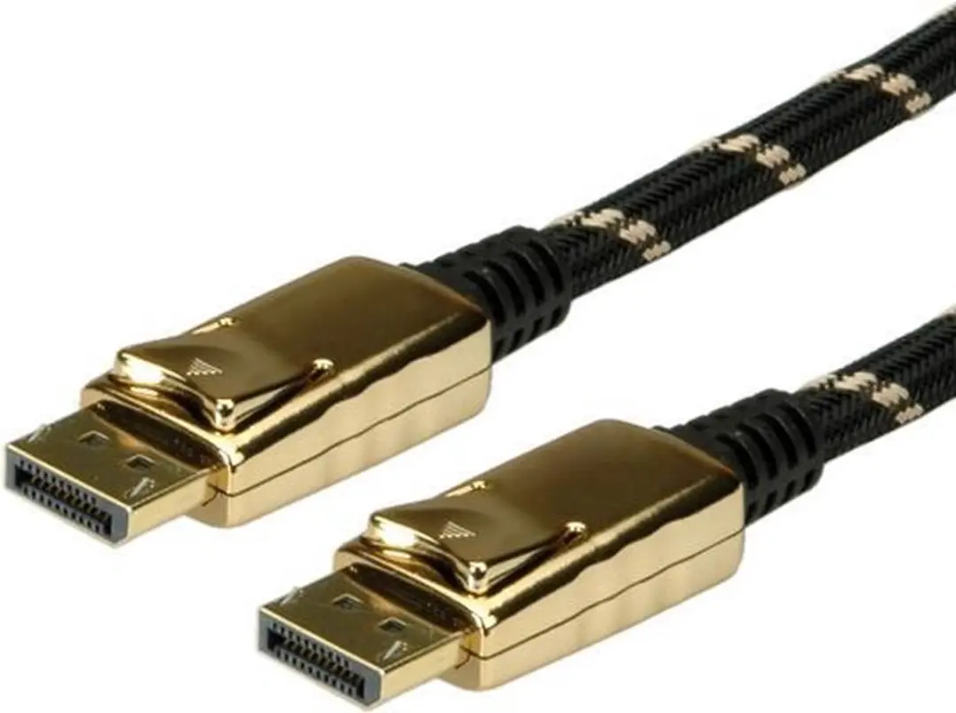 Roline DisplayPort Kabel DP M/M 5m - Zwart/Goud - afbeelding 6 van 6