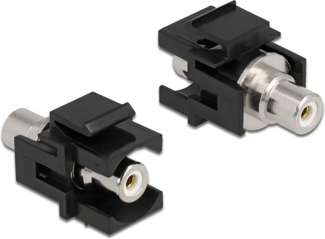 Delock Tulp Keystone Module - Audio Links Wit - Zwart