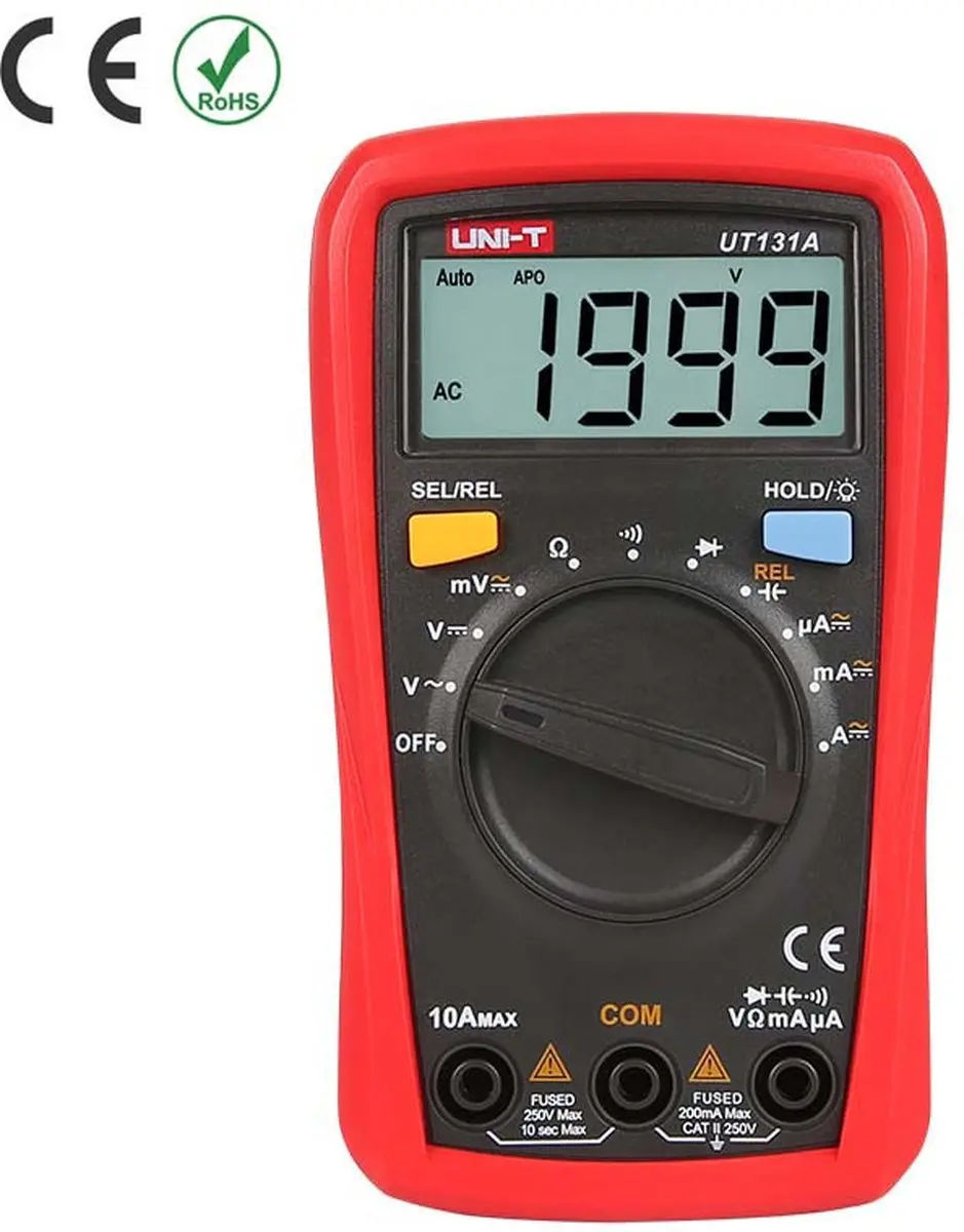 UNI-T UT-131C Digitale Multimeter - Batterijtester - Wit - afbeelding 6 van 6