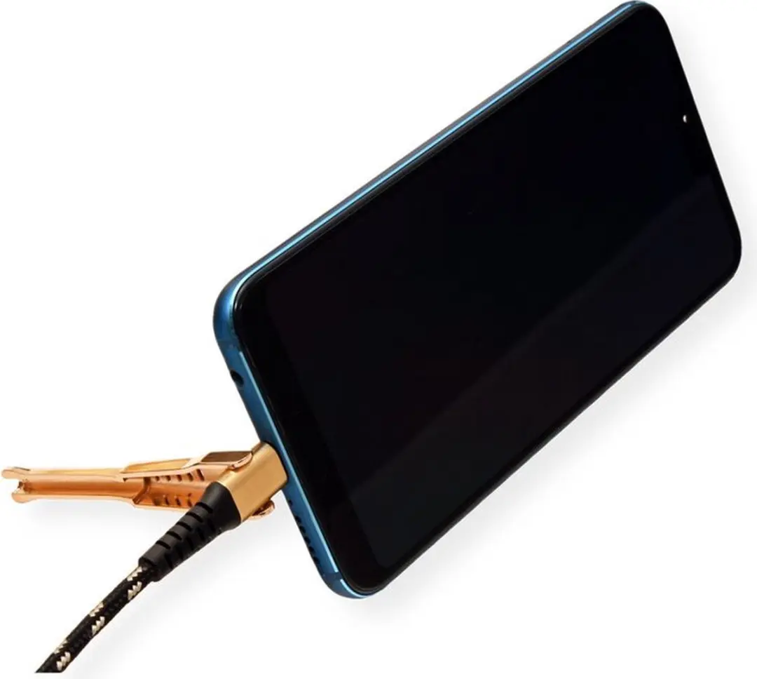 Roline GOLD USB 2.0 A/USB-C Kabel 1m - Zwart/Goud - afbeelding 6 van 6