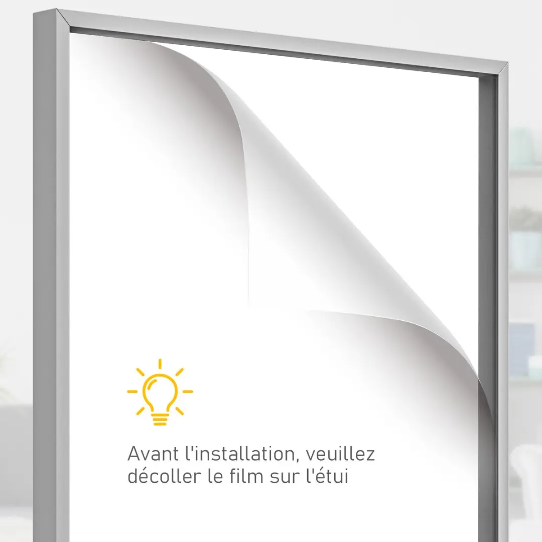Homcom Jersey Display Frame 70x90cm - Aluminium - Zilver