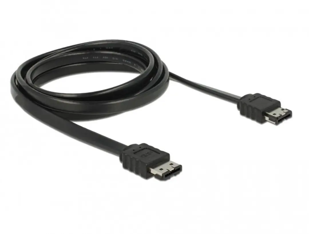 Delock eSATA Datakabel SATA300 3Gbit/s - 2m - Zwart