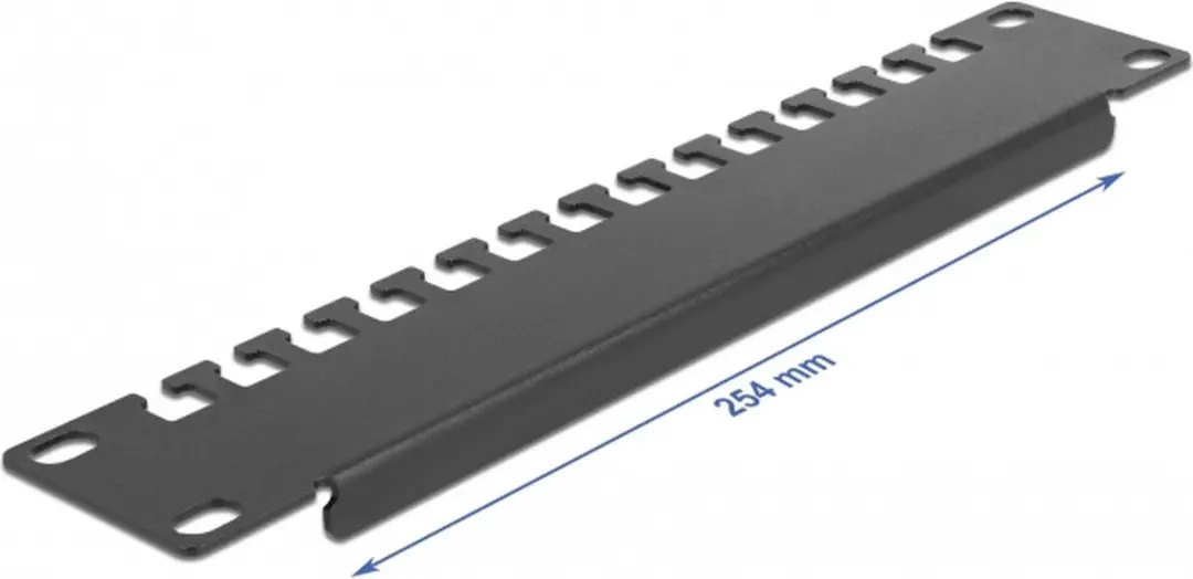 Delock 10 inch Kabelondersteuningspaneel 1U - Zwart