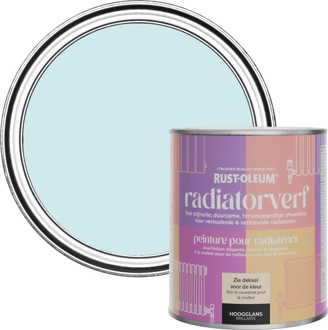 Rust-Oleum Blauw Radiatorverf Hoogglans Eucalyptus 750ml