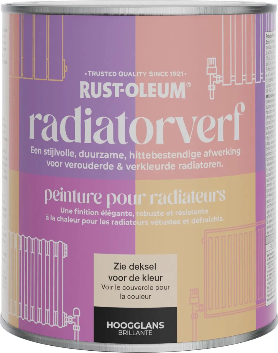 Rust-Oleum Blauw Radiatorverf Hoogglans Eucalyptus 750ml
