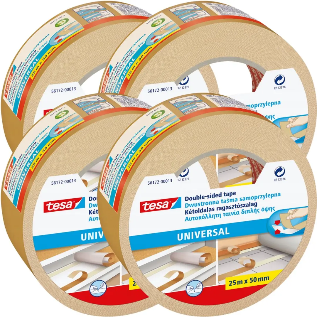 Tesa Universal Dubbelzijdige Tapijttape 25m x 50mm