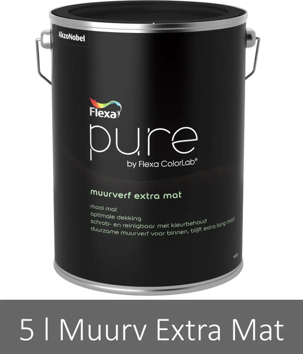 Flexa Pure Muurverf Extra Mat Wit 2,5L