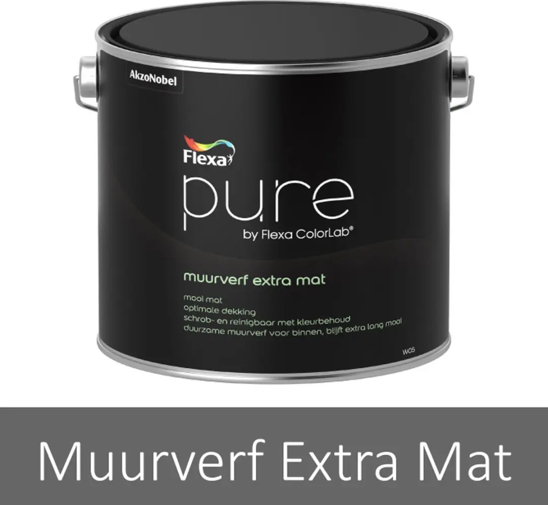 Flexa Pure Muurverf Extra Mat Wit 2,5L