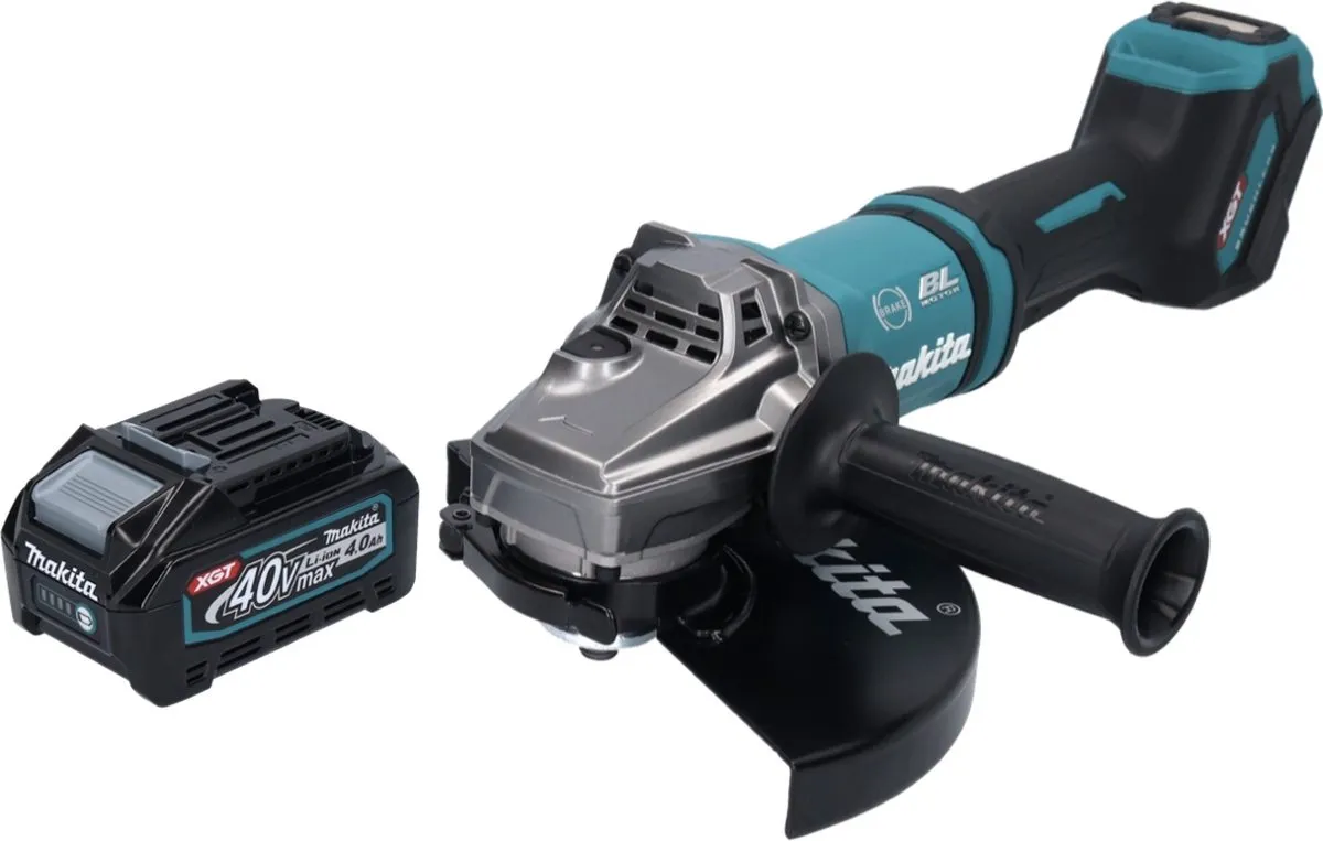 Makita GA038GM1 Accu Haakse Slijper 40V Max 230mm - 1x 4,0Ah Accu