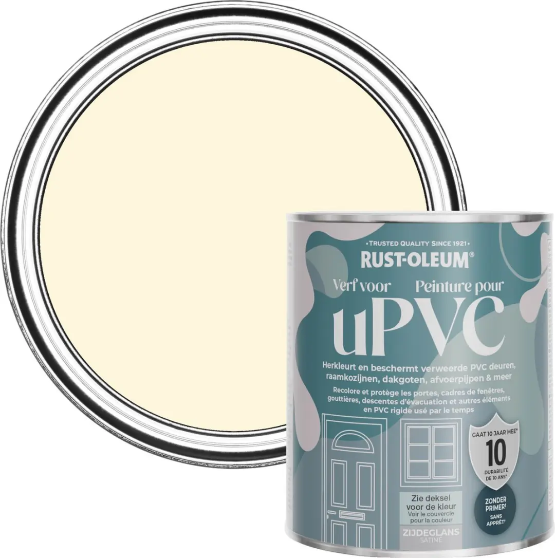 Rust-Oleum Crème Zijdeglans Verf PVC Slagroom 750ml