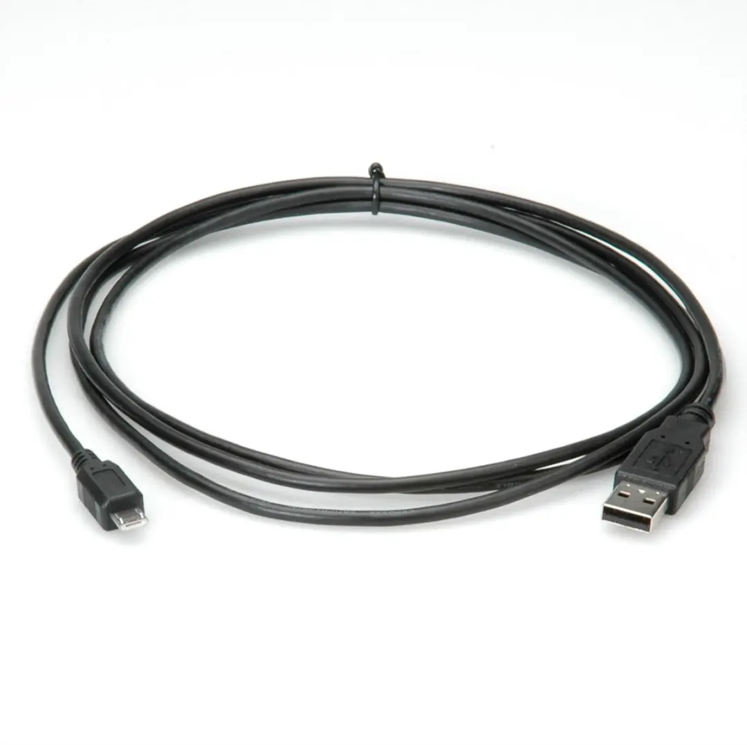 Roline USB A naar Micro USB Kabel 1,8m - Zwart