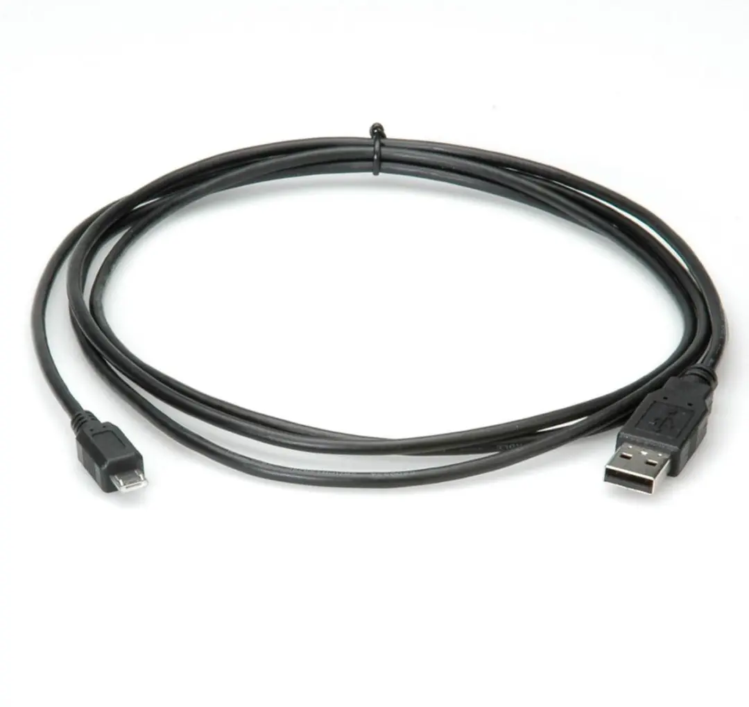 Roline USB A naar Micro USB Kabel 1,8m - Zwart