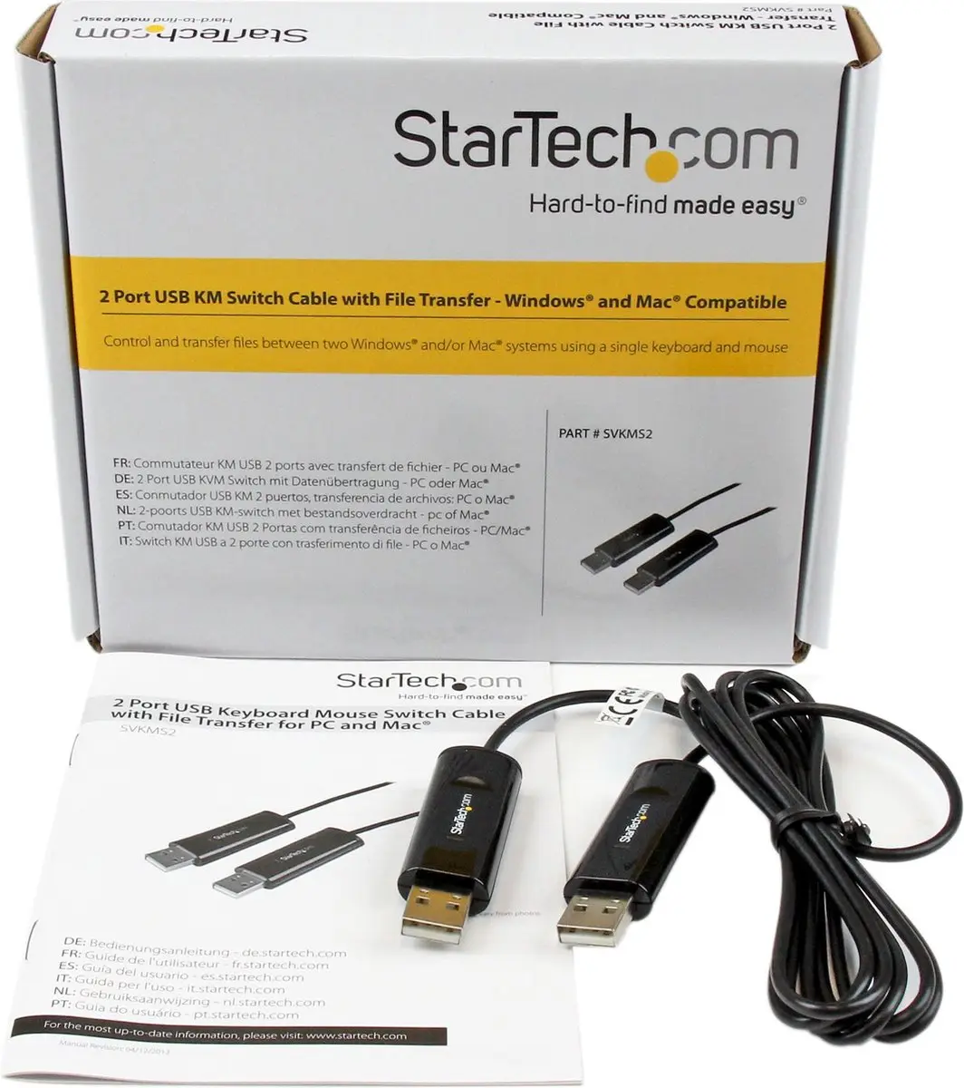 Startech KM Switch Kabel USB 2.0 - Zwart