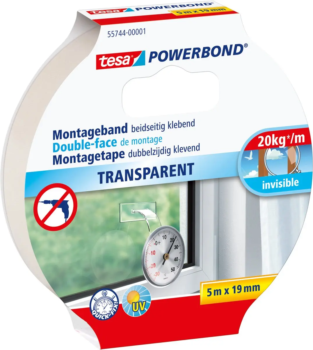 Tesa Powerbond Montagetape 5m x 19mm