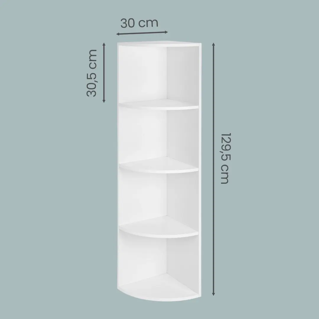 Songmics Hoekrek 4 Niveaus - Wit