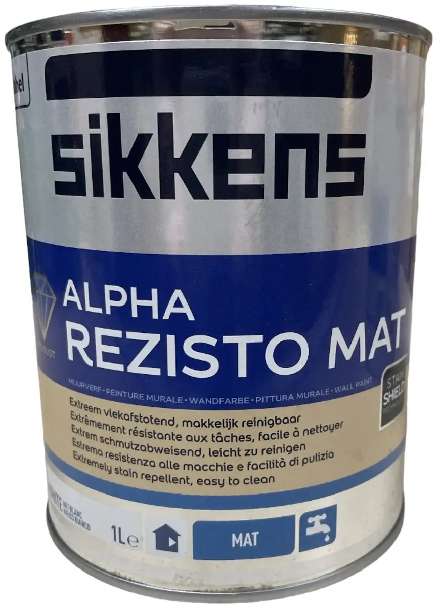 Sikkens Alpha Rezisto Mat Muurverf Wit